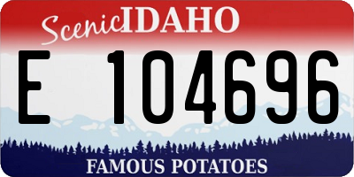 ID license plate E104696