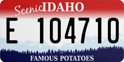 ID license plate E104710