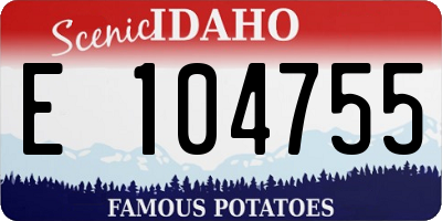 ID license plate E104755