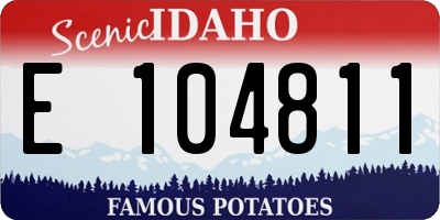 ID license plate E104811
