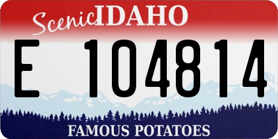 ID license plate E104814