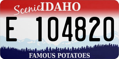 ID license plate E104820
