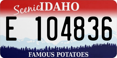 ID license plate E104836