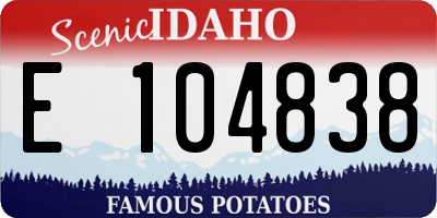 ID license plate E104838