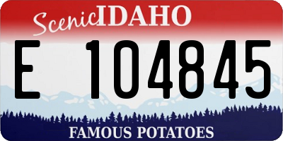 ID license plate E104845