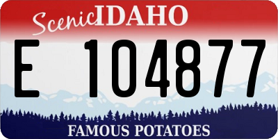 ID license plate E104877