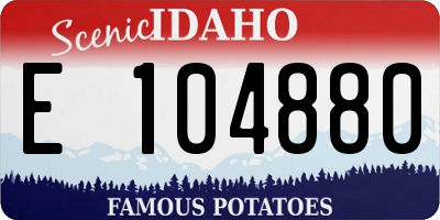ID license plate E104880