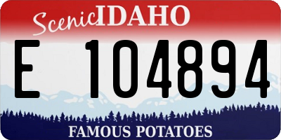 ID license plate E104894