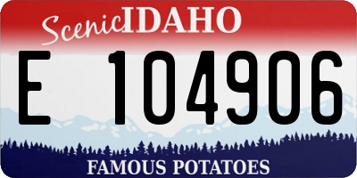 ID license plate E104906