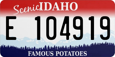 ID license plate E104919