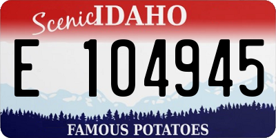 ID license plate E104945