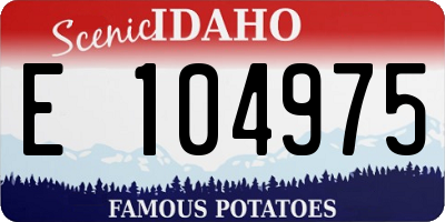 ID license plate E104975