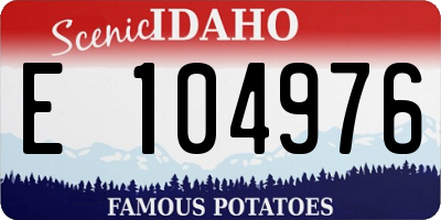ID license plate E104976