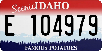 ID license plate E104979