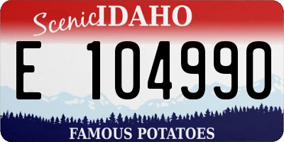 ID license plate E104990