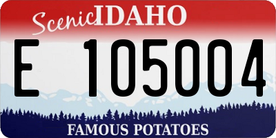 ID license plate E105004