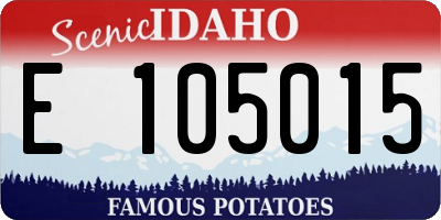 ID license plate E105015