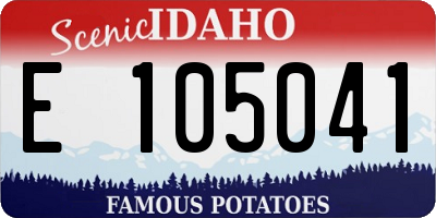 ID license plate E105041