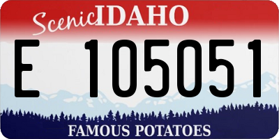ID license plate E105051