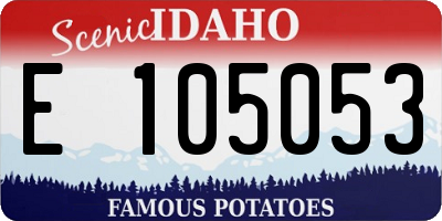ID license plate E105053