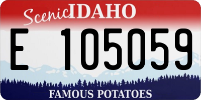 ID license plate E105059