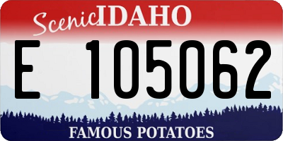 ID license plate E105062