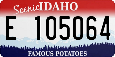 ID license plate E105064