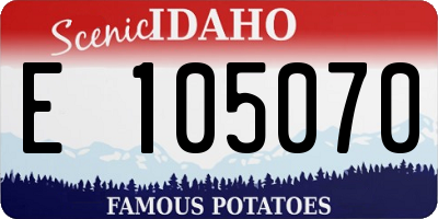 ID license plate E105070