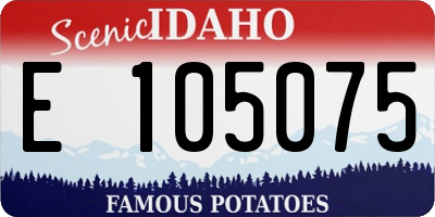 ID license plate E105075