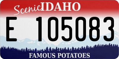 ID license plate E105083
