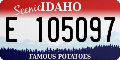ID license plate E105097