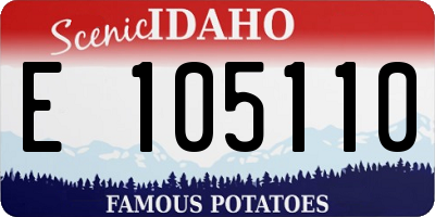 ID license plate E105110
