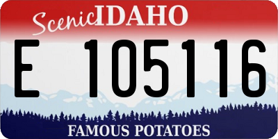 ID license plate E105116