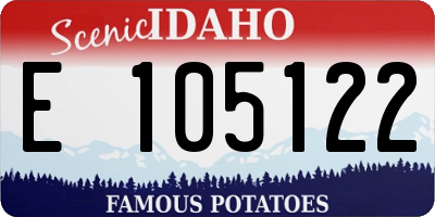 ID license plate E105122