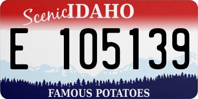 ID license plate E105139