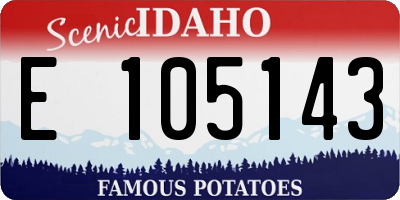 ID license plate E105143