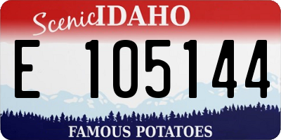 ID license plate E105144