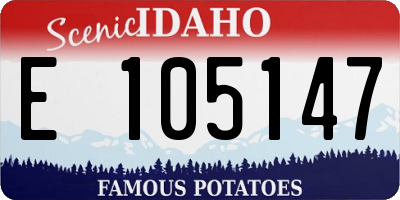 ID license plate E105147