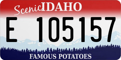ID license plate E105157