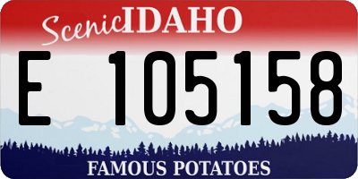 ID license plate E105158