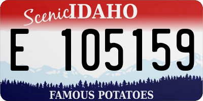 ID license plate E105159