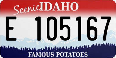ID license plate E105167