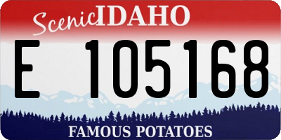 ID license plate E105168