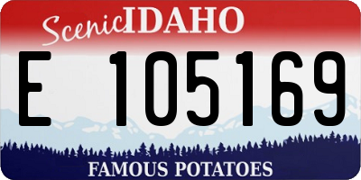 ID license plate E105169