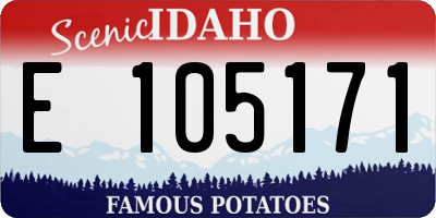 ID license plate E105171