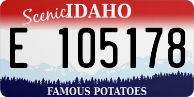 ID license plate E105178