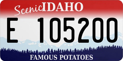 ID license plate E105200