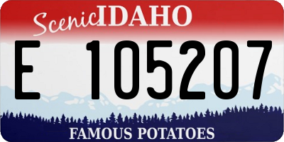 ID license plate E105207