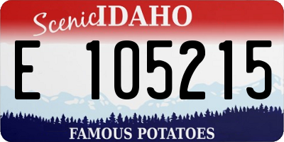 ID license plate E105215