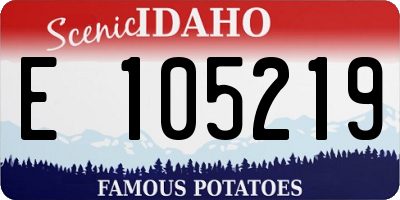 ID license plate E105219